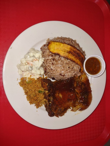 Rice an beans pork